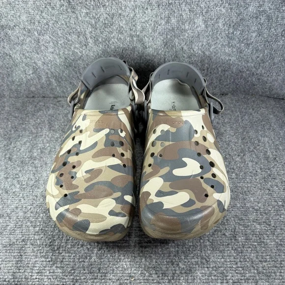 Crocs Echo Redux Clogs Mens 13 Gray Brown Camo - Picture 2 of 10